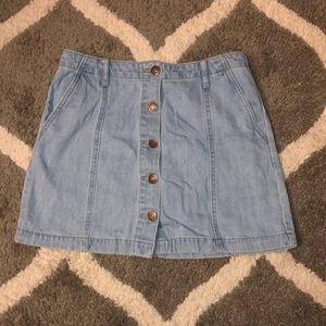 JEAN BUTTON UP SKIRT